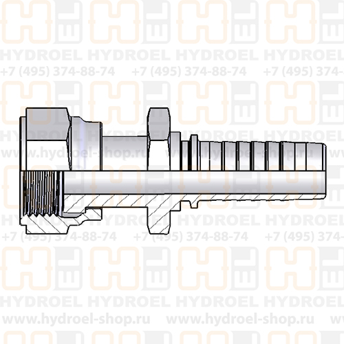 DN 06 ORFS (Г) 9/16 (0) фитинг дюймовый ORFS S05T-04-06
