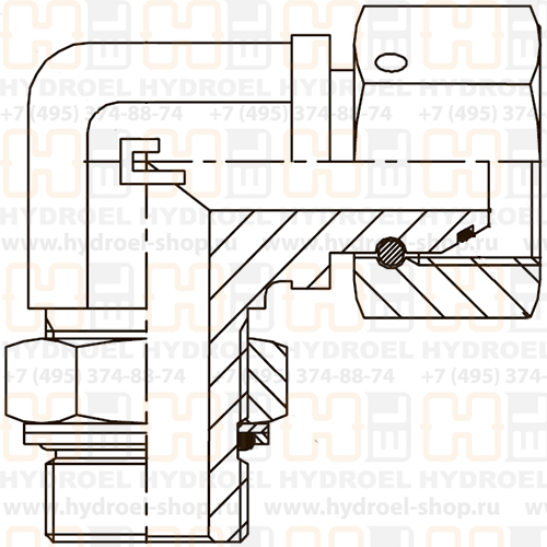 BSP3/8"(Ш)-BSP3/8"(Г) уголок с контргайкой 308405